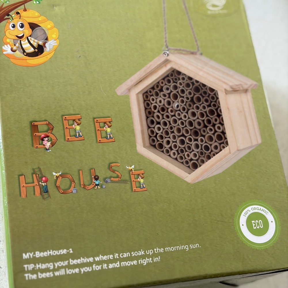 Eco-Friendly Wooden Bee House